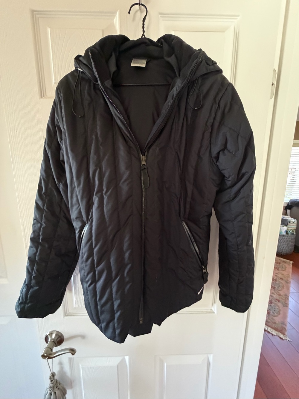 Nike Black Hooded Jacket with Silver Tag
